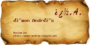Ámon András névjegykártya